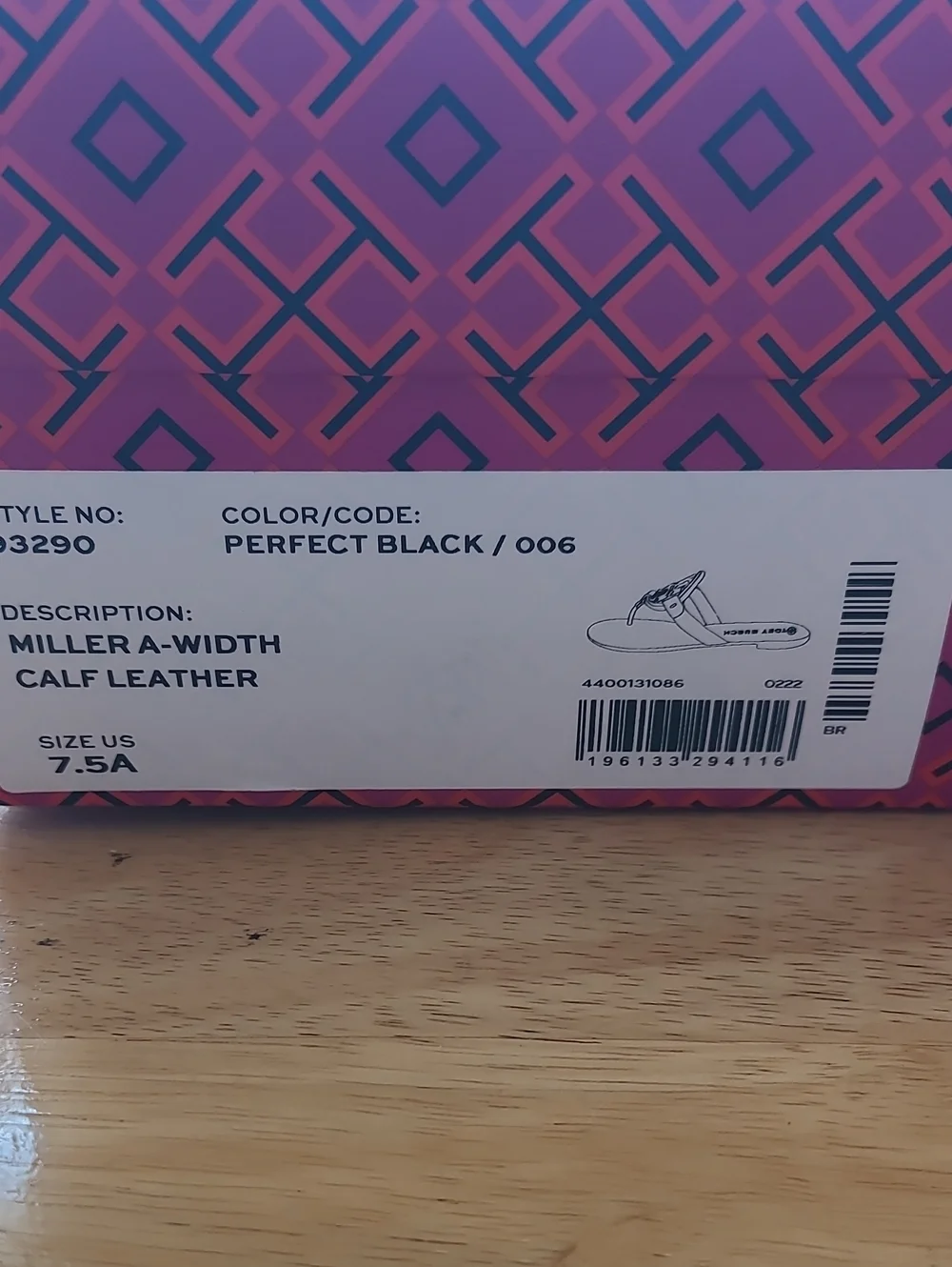 NWT Tory Burch Miller A-With Women's Calf Leather Perfect Black Sandals Sz 7.5 A